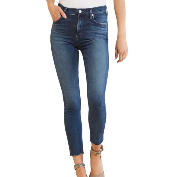 Agolde Sophie Cropped Medium Wash high rise Jean-28 - Picture 1 of 16